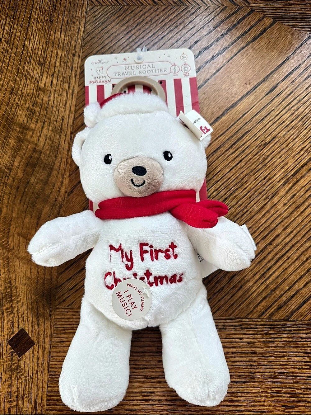 My First Christmas Musical Travel Soother White Bear Musical Travel